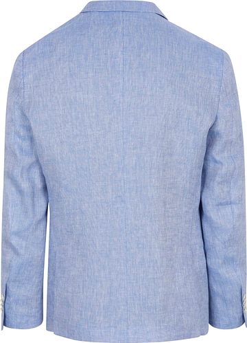 Suitable Veste de Costume De Lin Panama Bleu Clair Product / Achterkant