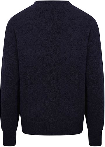 William Lockie Pull Laine d'Agneau Col Rond Midnight Marine Product / Achterkant