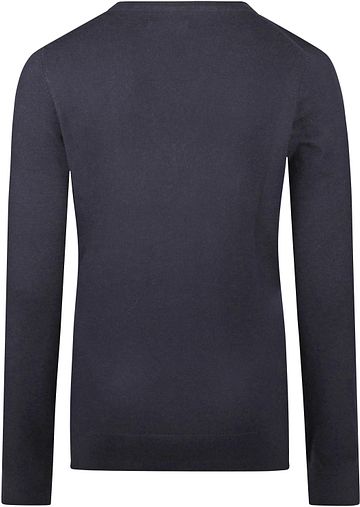 Steppin' Out Damen Pullover Cotton Cashmere V-Ausschnitt Navy Product / Achterkant