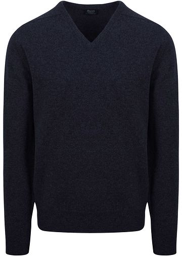 William Lockie Pullover Lambswool V Midnight Navy Product