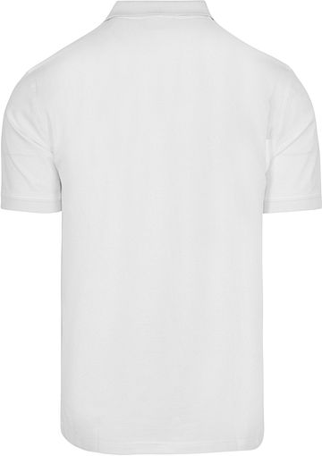 Gant Contrast Piqué Polo Blanche Product / Achterkant