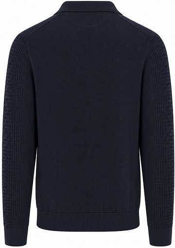 McGregor Half Zip Polo Knitted Structure Blu navy Product / Achterkant