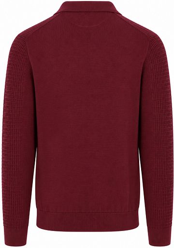 McGregor Pull à demi-zip Polo Knitted Structure Burgundy Product / Achterkant