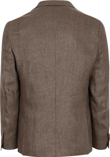 Suitable Veste de Costume Linen Twill Marron Product / Achterkant