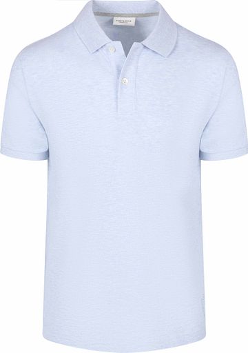 Profuomo Piqué Polo Shirt Melange Light Blue Product