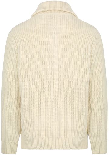 Armor-Lux Camionneur Half Zip Sweater Wool Ecru Product / Achterkant