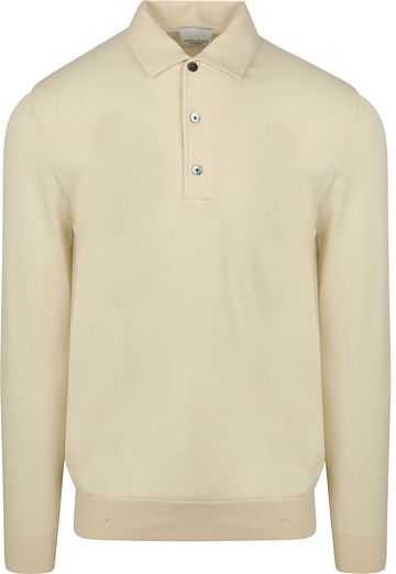 Profuomo Long Sleeve Polo Luxury Basic Off-White Product