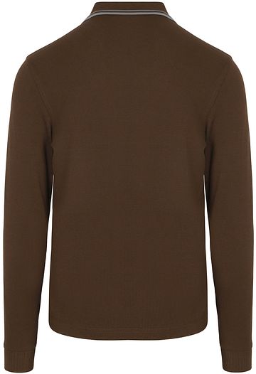 Fred Perry Langarm-Poloshirt Braun 49A Product / Achterkant
