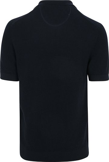 Gant Knitted Poloshirt Navy Product / Achterkant