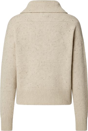 Barbour Damen Sweater Halfzip Lavensdale Natural Product / Achterkant
