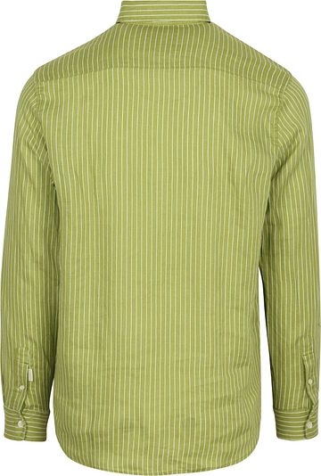 Scotch and Soda Stribet Hørskjorte Grøn Product / Achterkant