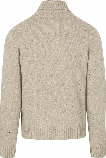 Suitable Rollneck Pullover Donnegal Tweed Eco Wool Beige Product / Achterkant