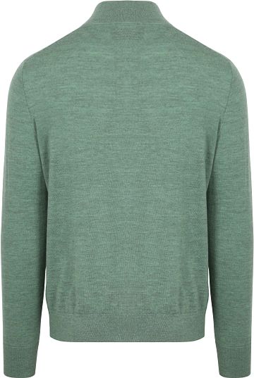 King Essentials The Michael Half Zip Pull Merino Green Product / Achterkant