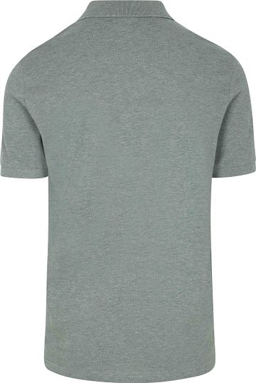 Profuomo Polo Piqué Mélangé Vert Product / Achterkant