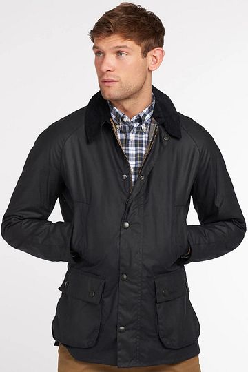 Barbour Ashby Wax Jas Navy Model / Voorkant