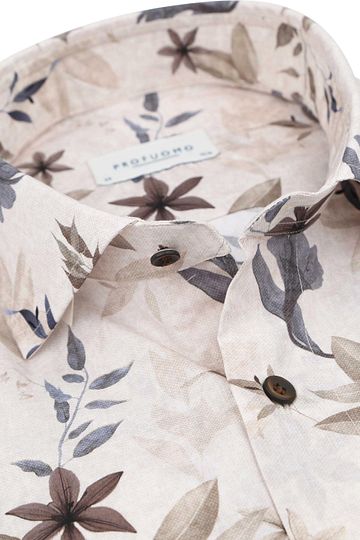 Profuomo Shirt Floral Print Beige Product / Detail