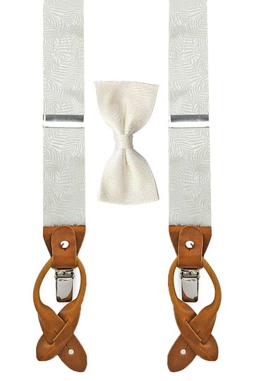 Sir Redman Hosenträger Hochzeit Combi Pack festliche Blätter Off-white Product