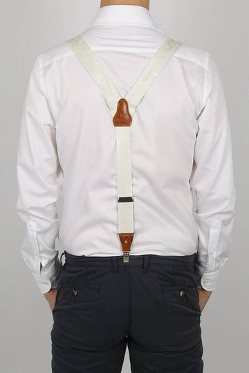 Sir Redman seler bryllupskombipakke Festlige Blade, off-hvid Model / Achterkant
