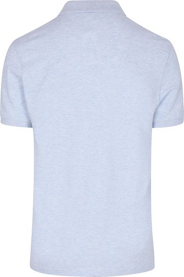 Profuomo Piqué Polo Shirt Melange Light Blue Product / Achterkant