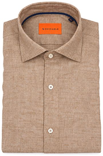 Suitable Hemd Melange Camel Product