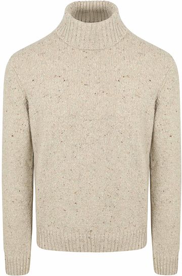 Suitable Rollneck Pullover Donnegal Tweed Eco Wool Beige Product