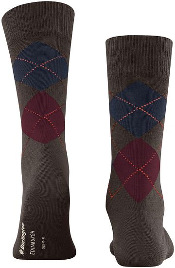 Burlington wełniane skarpety Edinburgh brązowe 5235 Product / Achterkant
