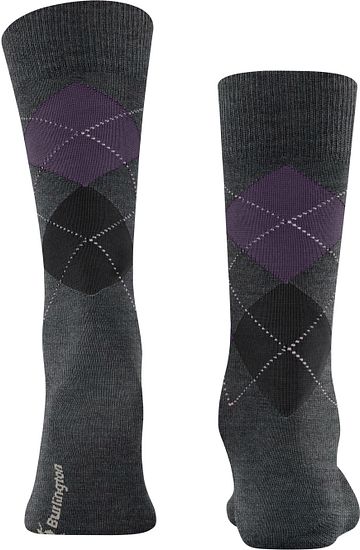 Burlington Edinburgh calcetines de lana gris 3183 Product / Achterkant