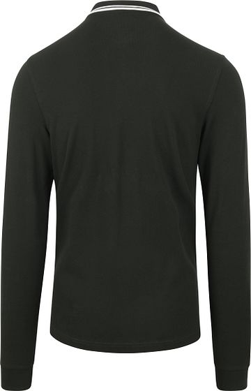 Fred Perry Longsleeve Polo Donkergroen T50 Product / Achterkant