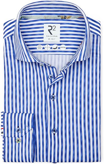 R2 Japanese Knitted Hemd Streifen Blau Product