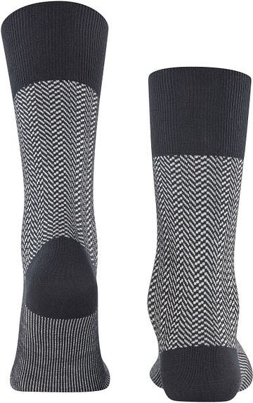 Falke Airport Herringstripe Calze Black Product / Achterkant