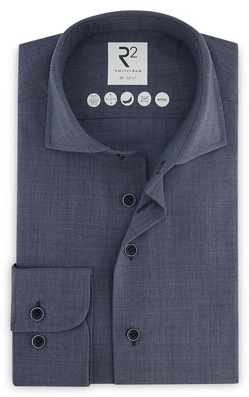 R2 Wolle Hemd Blau Product