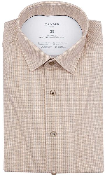 OLYMP Chemise Luxor Pied-de-Poule Marron Product
