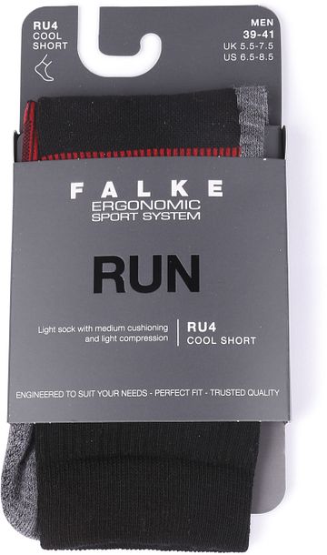 Falke RU4 Endurance Cool krótkie skarpety czarne Verpakking