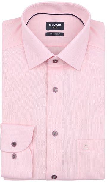 OLYMP Luxor Hemd Extra Long Sleeves Structure Rosa Product