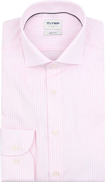 OLYMP Chemise Level 5 Luxury Rayée Rose Product