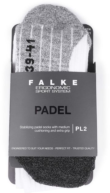 Falke Padel białe szare Verpakking
