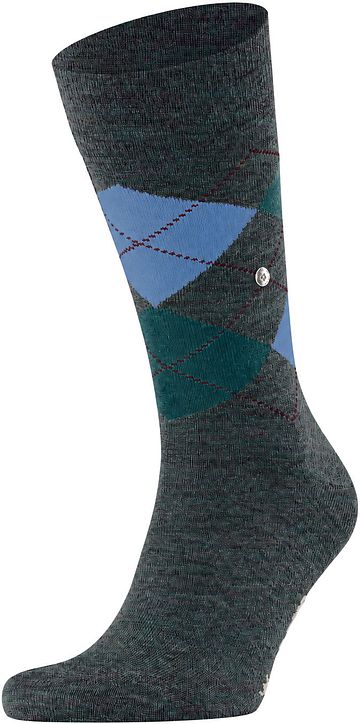 Burlington Edinburgh calze in lana petrolio melange 7400 Product