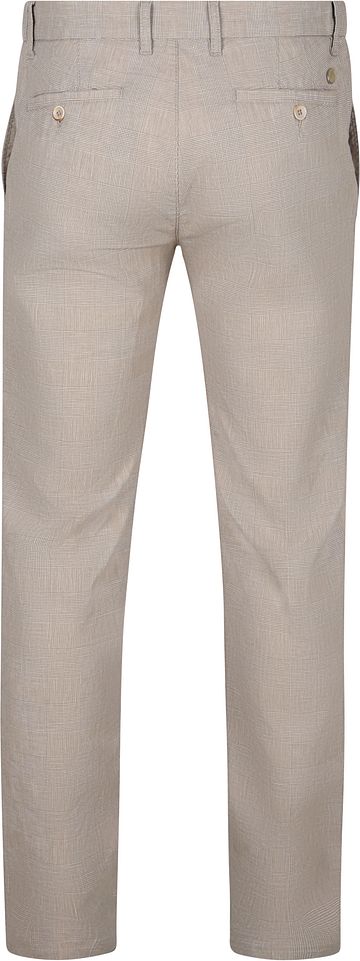 Alberto Chino Lou Glencheck Beige Product / Achterkant