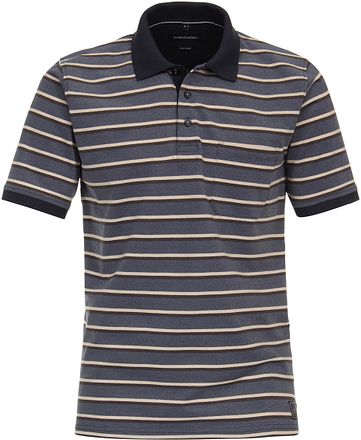 CASAMODA Poloshirt Streifen Blau