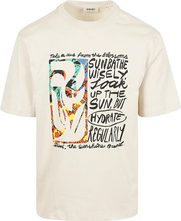 Shiwi T-skjorte Jay Flower Block beige