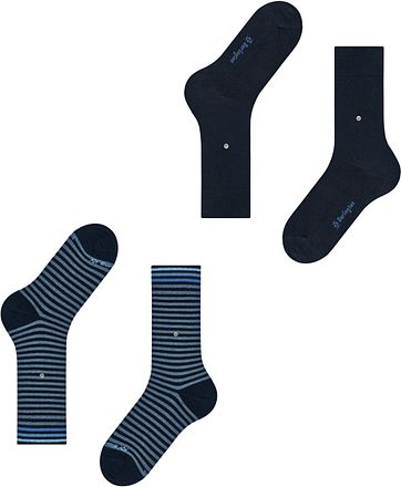 Burlington Hverdags 2-Pakke Striper Navy