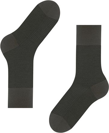 Falke Airport Herringstripe Strumpor Grön
