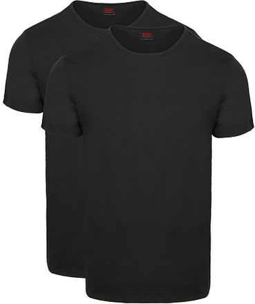 Levi's T-Shirt Solid Crew Black 2-Pack