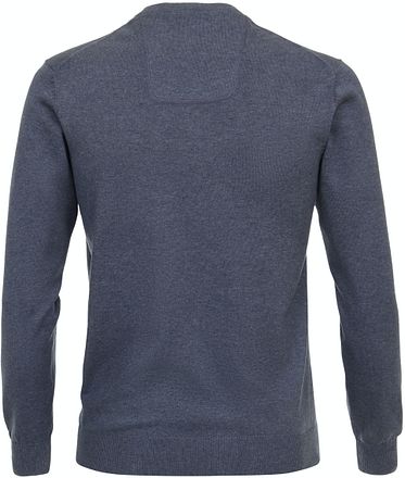 CASAMODA Pullover V-Ausschnitt Blau
