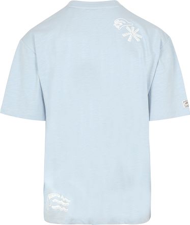 Scotch And Soda Slub Embroidery T-shirt Blue