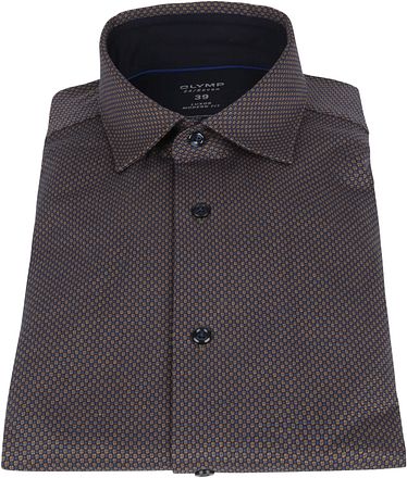 OLYMP Luxor Jersey Stretch skjorte 24/Seven i okker