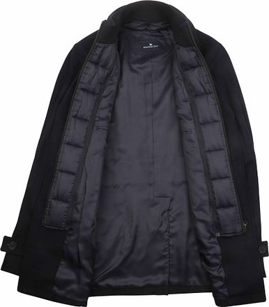 Steppin' Out Manteau Caban Mix Laine Marine