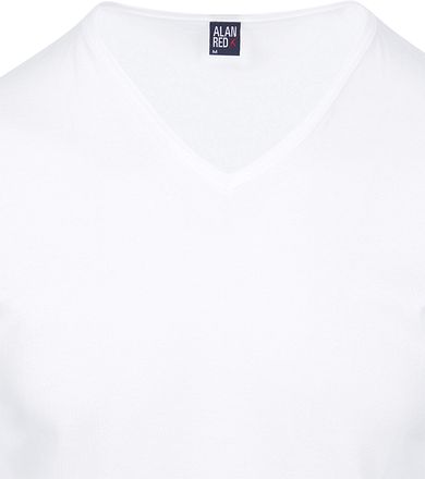 Alan Red Vermont T-Shirt V-Neck White (2Pack)