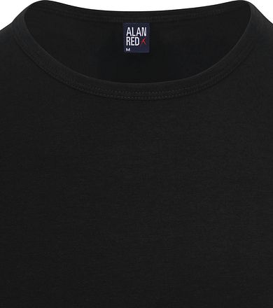Alan Red Ottawa T-shirt Stretch Black 2-Pack