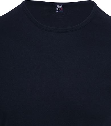 Alan Red Derby R-Neck T-Shirt Navy (2Pack)